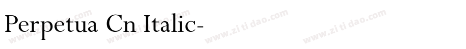Perpetua Cn Italic字体转换